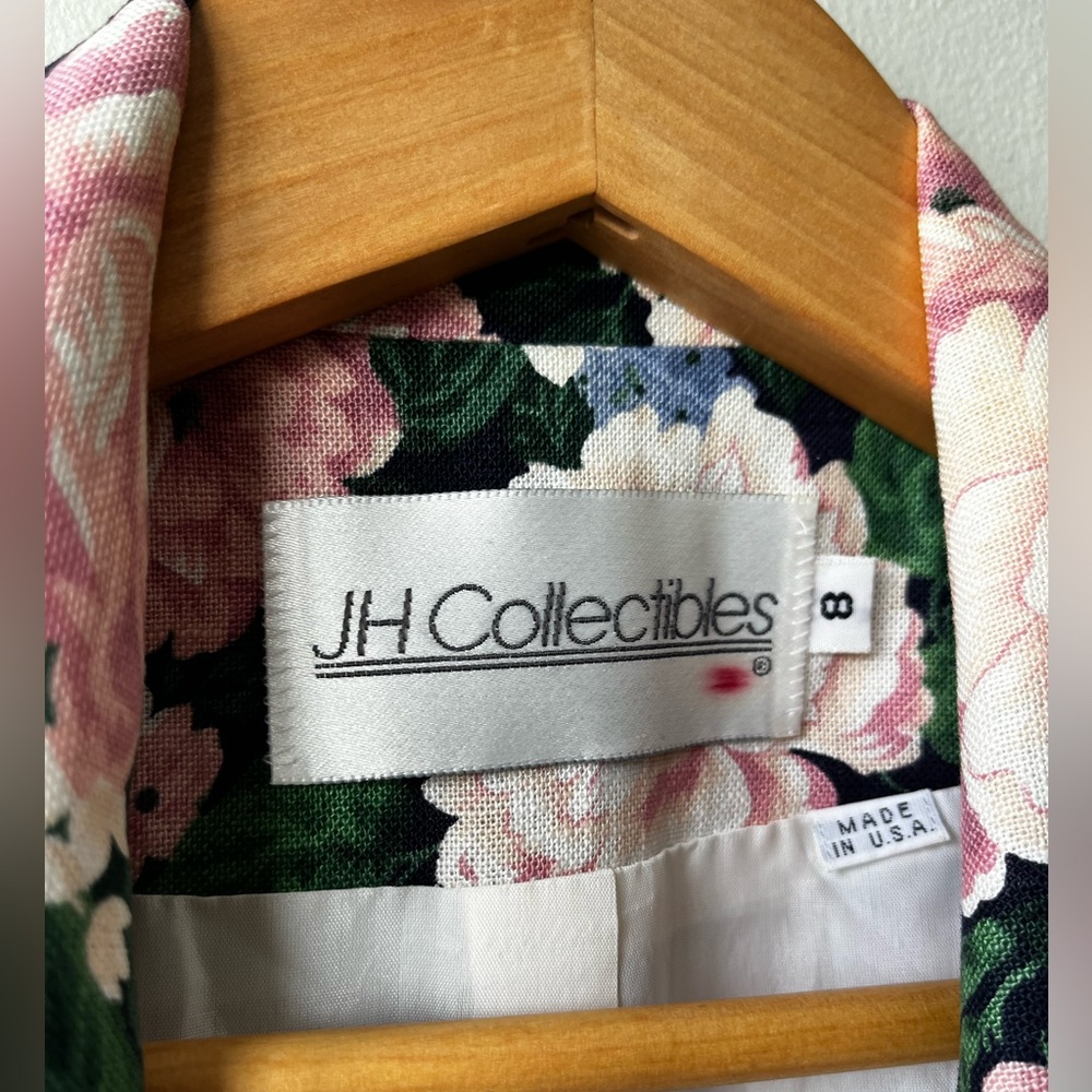 Vintage JH Collectibles Flower Print Blazer - with union tag - Picture 3 of 7
